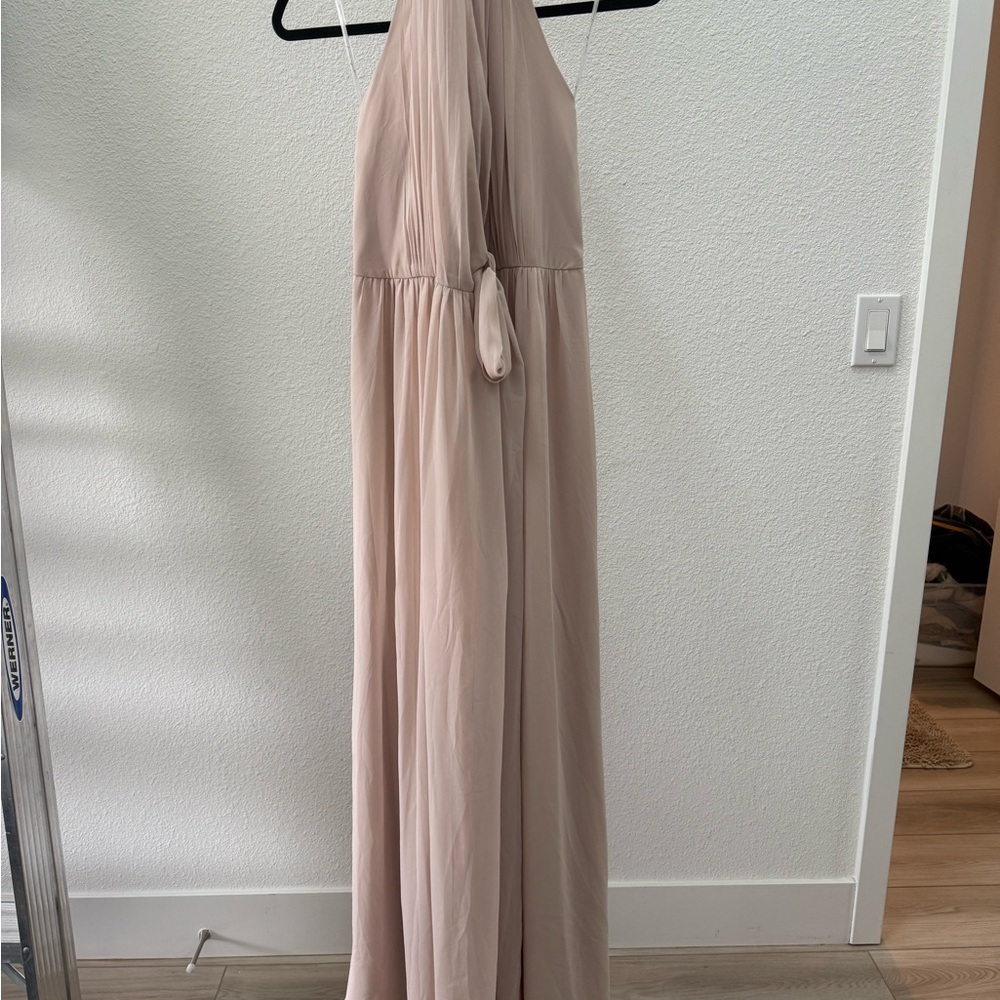 Joanna August Blush Halter Maxi Dress
